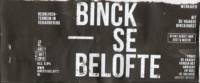 Kompaan Dutch Craft Beer Company, Binckse Belofte Werkbier