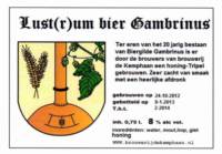 Stadsbrouwerij De Kemphaan BV, Lust(r)um Bier Gambrinus