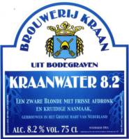 Brouwerij Kraan (Bodegraven), Kraanwater 8.2