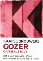 Kaapse Brouwers, Gozer Outmeal Stout