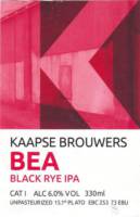 Kaapse Brouwers, Bea Black Rye IPA
