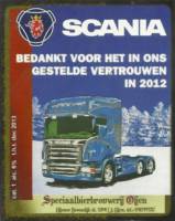 Bierbrouwerij Oijen, Scania bedankt voor het in ons gestelde vertrouwen in 2012