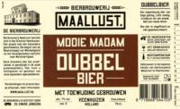 Bierbrouwerij Maallust, Mooie Madam Dubbel