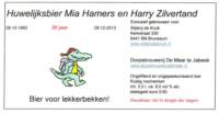 Dorpsbrouwerij De Maar, Huwelijksbier Mia Hamers & Harry Zilvertand