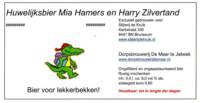 Dorpsbrouwerij De Maar, Huwelijksbier Mia Hamers & Harry Zilvertand