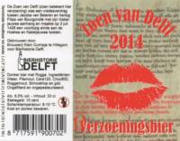 Bierhistorie Delft, Zoen van Delft 2014