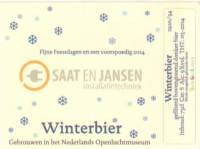 Bierbrouwerij Openluchtmuseum Arnhem, Winterbier Saat en Jansen Installatietechniek
