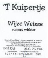 Bierbrouwerij 't Kuipertje, Wijze Weisse Zomers Witbier