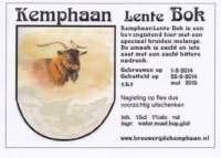 Stadsbrouwerij De Kemphaan BV, Kemphaan Lente Bok