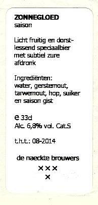 De Naeckte Brouwers, Zonnegloed Saison