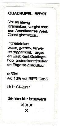 De Naeckte Brouwers, Quadrupel BRY97