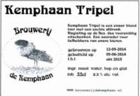 Stadsbrouwerij Almere, Kemphaan Tripel