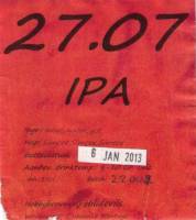 Hilldevils Beers, 27-07 IPA