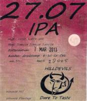 Hilldevils Beers, 27-07 IPA