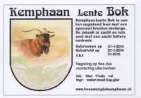 Stadsbrouwerij De Kemphaan BV, Kemphaan Lente Bok