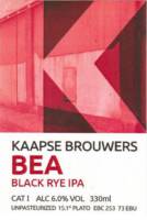 Kaapse Brouwers, Bea Black Rye IPA