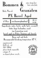 Brouwerij De Molen, Bommen & Granaten PX Barrel Aged