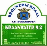 Brouwerij Kraan (Bodegraven), Kraanwater 9.2