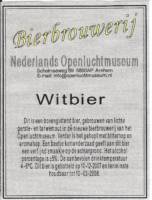 Bierbrouwerij Openluchtmuseum Arnhem, Witbier