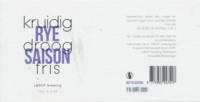 LMNOP brewing, Rye Saison