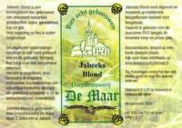 Dorpsbrouwerij De Maar, Jabeeks Blond