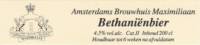 Amsterdams Brouwhuis Maximiliaan, Bethaniën Bier