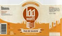 100 Watt Brewery, Pas de Saison Farmhouse Ale
