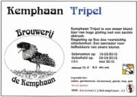 Stadsbrouwerij De Kemphaan BV, Kemphaan Tripel