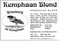 Stadsbrouwerij Almere, Kemphaan Blond