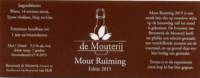 De Mouterij, Mout Ruiming Editie 2015
