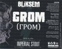 Brouwerij Bliksem, Grom Imperial Stout