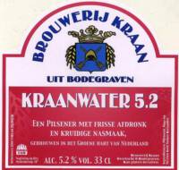 Brouwerij Kraan (Bodegraven), Kraanwater 5.2