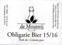 De Mouterij, Obligatie Bier 15/16 Dark ale + Limoen gras