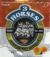 United Dutch Breweries, 3 Horses Malt Beverage Peach