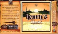 Thissen's Brouwerij Lith, Henry's Blonde