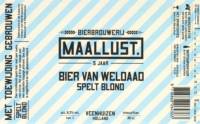 Bierbrouwerij Maallust, Bier Van Weldaad Spelt Blond