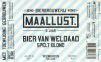 Bierbrouwerij Maallust, Bier Van Weldaad Spelt Blond