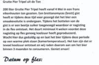 Grutte Pier Brouwerij, Grutte Pier Tripel uit de Ton