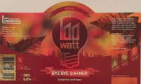 100 Watt Brewery, Bye Bye Summer Bockig