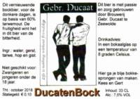 Brouwerij in Speciaalbier Gebroeders Ducaat, DucatenBock