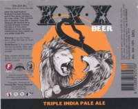 Brouwerij Frontaal, X.X.X Beer Triple India Pale Ale