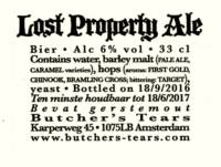 Brouwerij Butchers Tears, Lost Property Ale