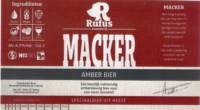 Brouwerij Rufus, Macker Amber Bier