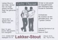 Brouwerij in Speciaalbier Gebroeders Ducaat, Lekker-Stout