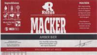 Brouwerij Rufus, Macker Amber Bier