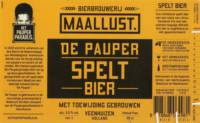 Bierbrouwerij Maallust, De Pauper Spelt Bier