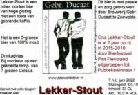 Brouwerij in Speciaalbier Gebroeders Ducaat, Lekker-Stout