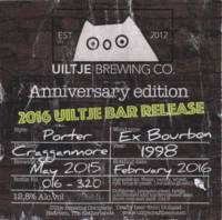 Uiltje Brewing Company, 2016 Uiltje Bar Release