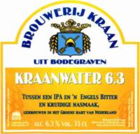 Brouwerij Kraan (Bodegraven), Kraanwater 6.3