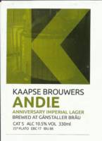 Kaapse Brouwers, Andie Anniversary Imperial Lager